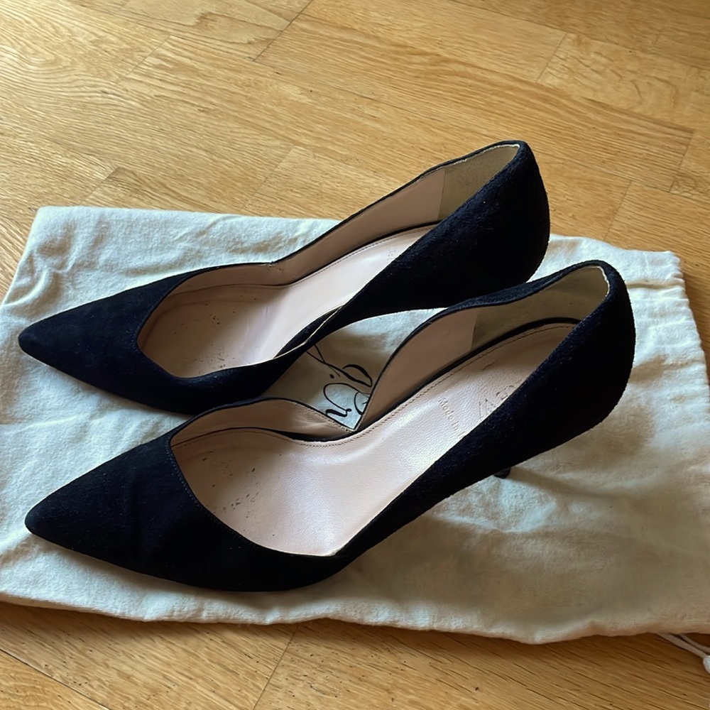 Jcrew Colette suede d’orsay kitten heels. Size 8